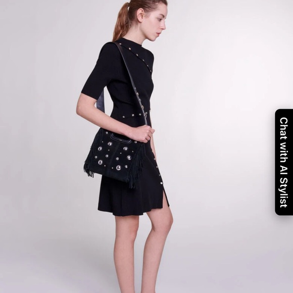 Maje Dress In Ribbed Knit - Picture 3 of 9